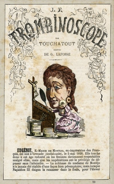 Eugenie de Montijo, copertina di "Le Trombinoscope" n. 10, 1871 da Charles de Lafosse