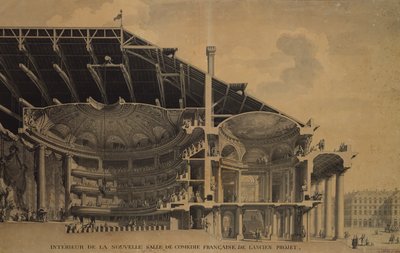 Interno della nuova Salle de Comédie-Française nel Théâtre de l