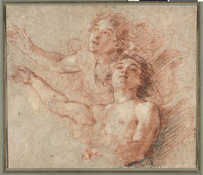Due angeli in volo da Charles de la Fosse