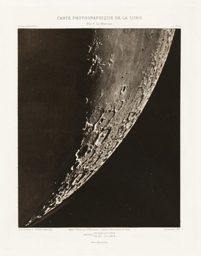 Carte photographique de la lune, planche XVI.A (Carta fotografica della Luna, lastra XVI.A),5 settembre da Charles le Morvan