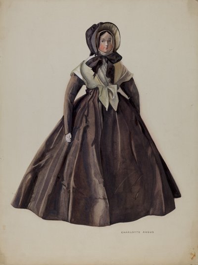 Bambola in costume quacchero da Charlotte Angus