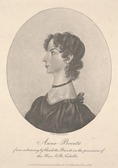 Anne Brontë, incisa da Walker & Boutall, c.1836-49 da Charlotte Bronte