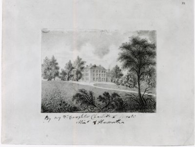 La scuola di Roe Head, c.1831-32 (conte su carta) da Charlotte Bronte