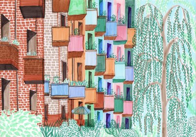 Balconi di Kreuzberg, 2017 da Charlotte Orr
