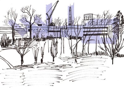 Paesaggio schizzato da Charlotte Orr