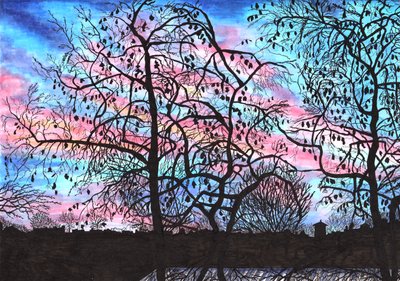 Tramonto da un Balcone di Berlino, 2020 da Charlotte Orr