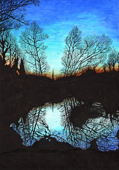 Tramonto nei campi di Santa Maria da Charlotte Orr