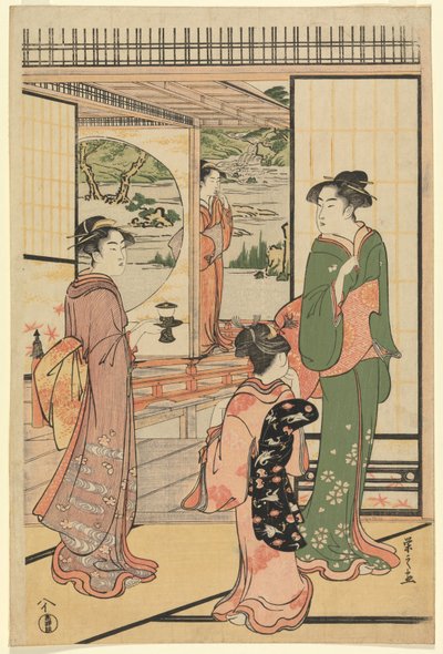 Belle donne in uno yashiki (CBL J 2494) da Chobunsai Eishi
