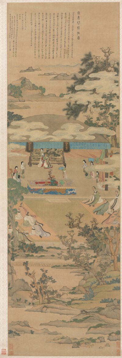 Lady Xuanwen che Insegna i Riti di Zhou da Chen Hongshou