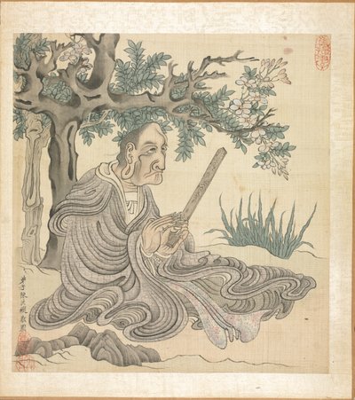 Dipinti dopo antichi maestri: Un Lohan [dopo Kuan-hsiu] da Chen Hongshou