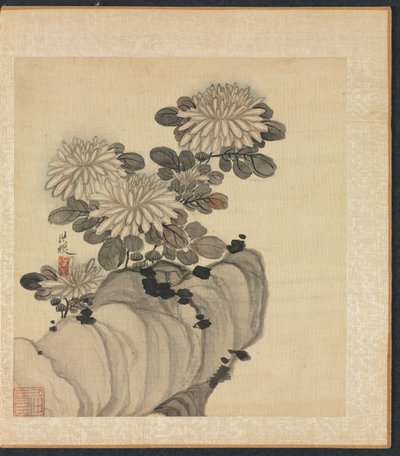 Dipinti dopo i maestri antichi: Crisantemo e roccia, 1598-1652 da Chen Hongshou