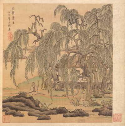 Dipinti dopo antichi maestri: Il signor Cinque Salici (Wuliu), Tao Yuanming da Chen Hongshou
