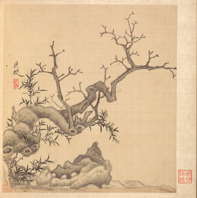 Dipinti dopo Maestri Antichi: Roccia, Vecchio Albero e Bambù, 1598-1652 da Chen Hongshou
