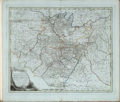 Mappa generale del governatorato di Nizhny Novgorod, 1788 da Chernoi