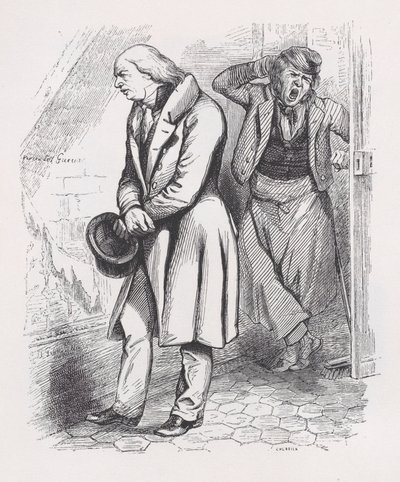 La soffitta da Le opere complete di Béranger, 1836 da Cherrier