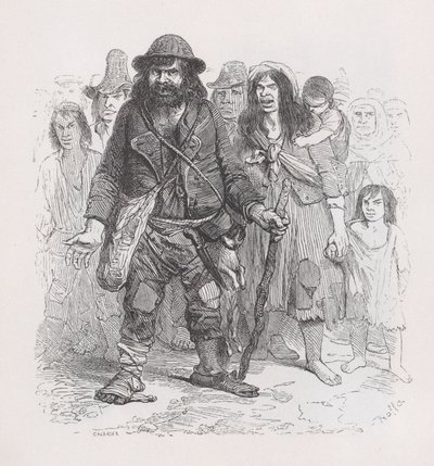 Gli zingari da Le opere complete di Béranger, 1836 da Cherrier