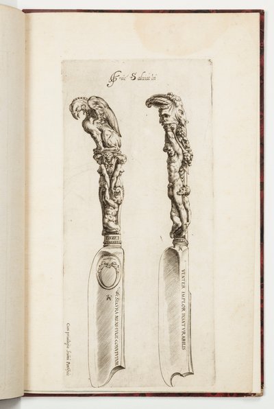 Progetto per due manici di coltello da Cherubino Alberti