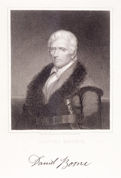 Daniel Boone (1736-1813) inciso da James Barton Longacre (1794-1869) da Chester Harding