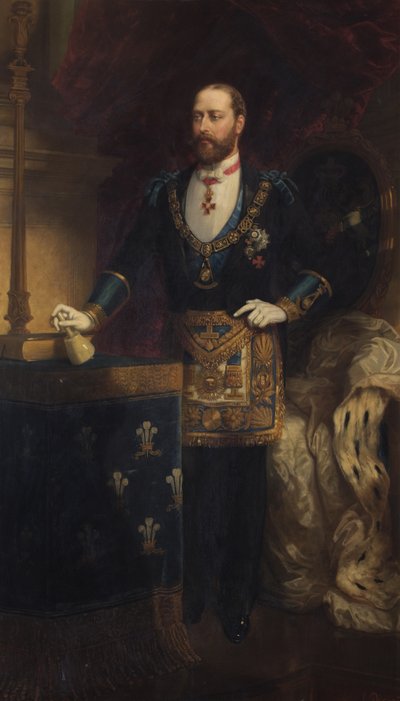 Albert Edward, Principe di Galles come Gran Maestro da Chevalier Louis William Desanges
