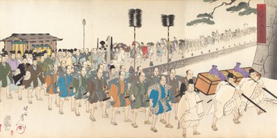 Album di uomini del Castello di Chiyoda, 1897 da Chikanobu Yoshu