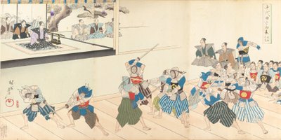 Album di uomini del Castello di Chiyoda, 1897 da Chikanobu Yoshu
