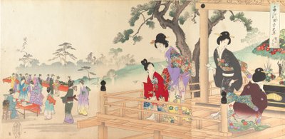 Album di donne del Castello di Chiyoda, 1895 da Chikanobu Yoshu