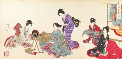 Album di donne del Castello di Chiyoda, 1895 da Chikanobu Yoshu
