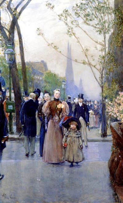 5th Avenue, domenica da Childe Frederick Hassam