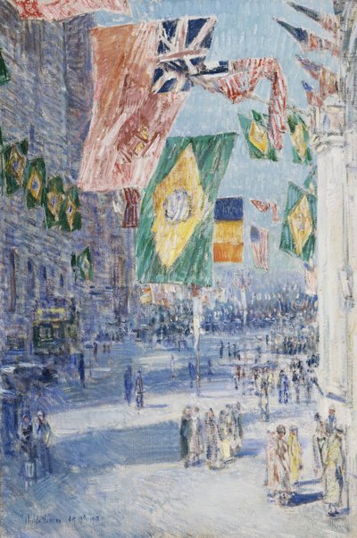 Viale degli Alleati: Brasile, Belgio da Childe Frederick Hassam