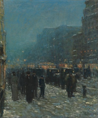 Broadway e 42nd Street da Childe Frederick Hassam