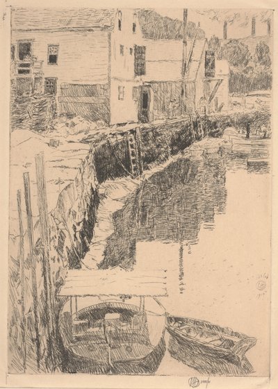 Molo di Cos Cob da Childe Frederick Hassam