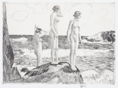 Bagnanti in mare aperto da Childe Frederick Hassam