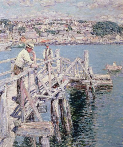 Scena del molo, Gloucester da Childe Frederick Hassam