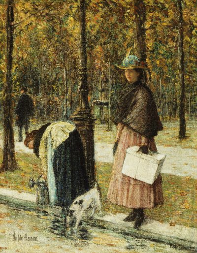 Sera, Champs-Elysees (Vicino al Louvre) da Childe Frederick Hassam