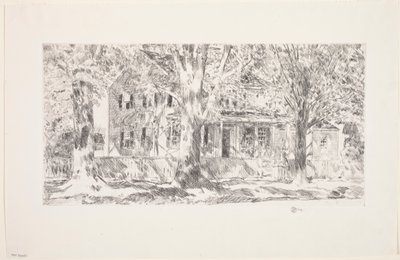 Casa sulla Main Street, East Hampton da Childe Frederick Hassam