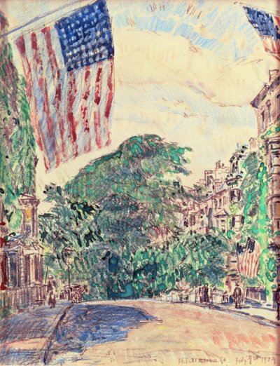 Mount Vernon Street, Boston da Childe Frederick Hassam