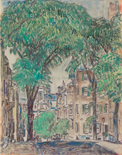 Mount Vernon Street, Boston da Childe Frederick Hassam
