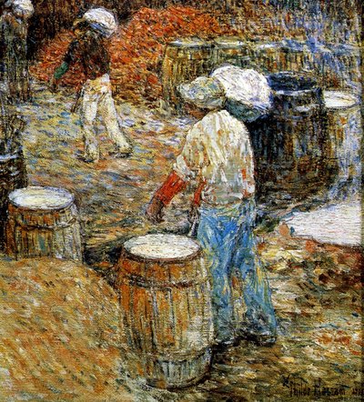 New York, portatori di malta da Childe Frederick Hassam