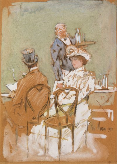 Fuori dal Caffè sul Grand Boulevard da Childe Frederick Hassam