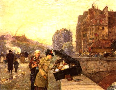 Parigi, il Quai St Michel, c.1888 da Childe Frederick Hassam