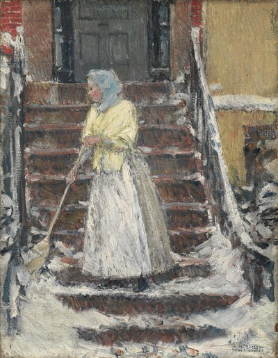 Spazzare la neve da Childe Frederick Hassam