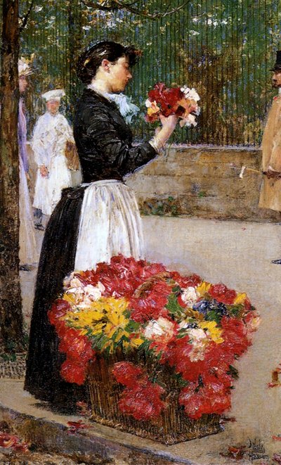 La fioraia da Childe Frederick Hassam