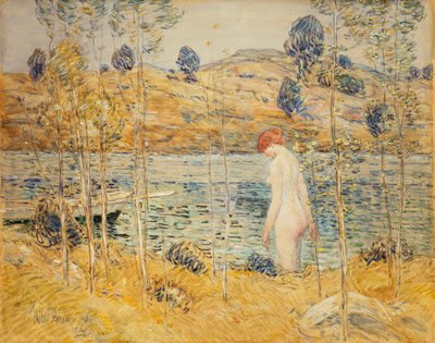 La riva del fiume da Childe Frederick Hassam
