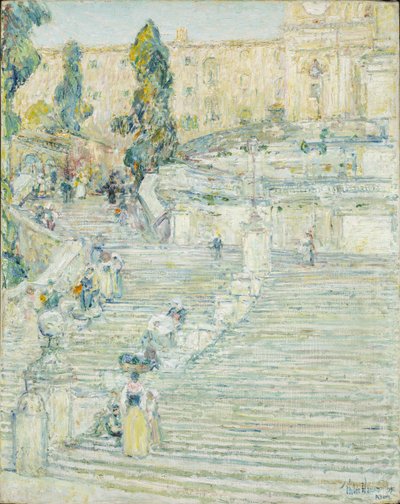 La scalinata di Spagna, Roma da Childe Frederick Hassam