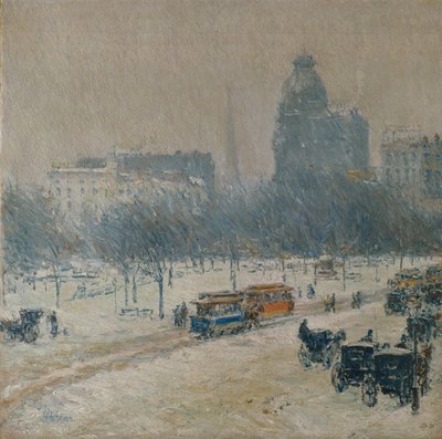 Inverno a Union Square da Childe Frederick Hassam