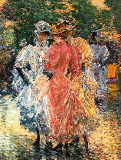 Giovani donne che chiacchierano, c.1892 da Childe Frederick Hassam