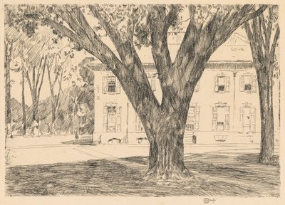 Campus e biblioteca, Andover da Childe Hassam