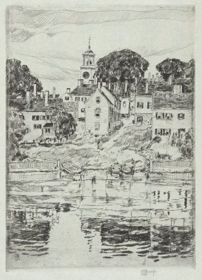 Torre della chiesa, Portsmouth, 1921 da Childe Hassam