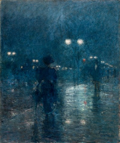 Notturno sulla Fifth Avenue, c. 1895 da Childe Hassam