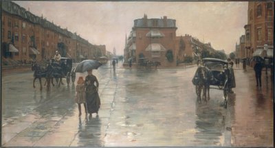 Giornata piovosa a Boston, 1885 da Childe Hassam